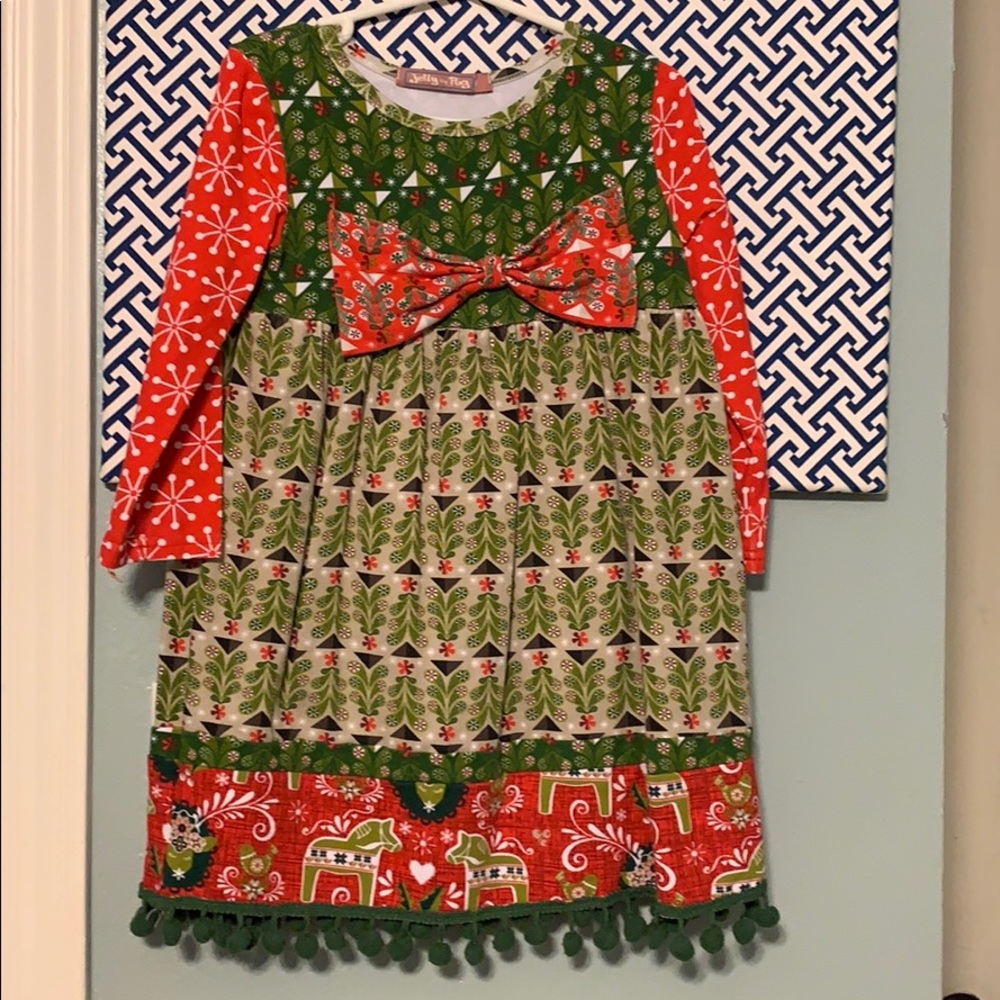 Jelly the Pug girls Christmas dress